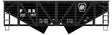 55-Ton Wood-Side 2-Bay Hopper - Kit -- Pennsylvania Railroad (black, Plain Keystone)
