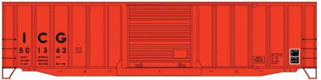 50' Exterior-Post Modern Boxcar - Kit -- Illinois Central Gulf #501362 (orange, black, reporting Marks Only)