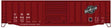 50' Exterior-Post Modern Boxcar - Kit -- Chicago & North Western #155268 (Boxcar Red, black, Employee Owned Logo)