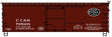 36' Double-Sheathed Wood Boxcar, Steel Roof, Wood Ends, Straight Underf. Kit -- Chicago, Indiana & Southern CI&S #795608 (Boxcar Red, black NYC Lines Logo)