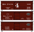 36' Double-Sheathed Wood Boxcar, Steel Roof, Wood Ends 3-Pack - Kit -- Big Four CCC&StL #8397, 47863, Chicago, Indiana & Southern #795608