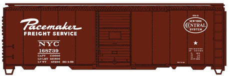 AAR 40' Single-Door Steel Boxcar - Kit -- New York Central  (Boxcar Red, white, Pacemaker Markings)