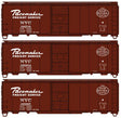 AAR 40' Single-Door Steel Boxcar 3-Pack - Kit -- New York Central #168739, 168804, 168927 (Boxcar Red, white, Pacemaker Marki