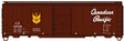 AAR 40' Single-Door Steel Boxcar - Kit -- Canadian Pacific #123728 (Boxcar Red, yellow Wheat Sheaf, Script Lettering)