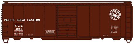 AAR 40' Single-Door Steel Boxcar - Kit -- Pacific Great Eastern #4062 (Boxcar Red, Moose Logo)