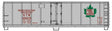 40' Steel Reefer w/Hinged Door - Kit -- Grand Trunk Western #206478 (gray, red, green, Leaf Logo)
