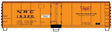 40' Steel Reefer with Hinged Door - Kit -- Gulf, Mobile & Ohio NRC 16320 (yellow, Boxcar Red)