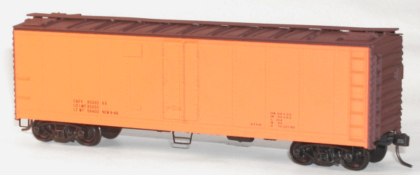 40' Steel Reefer w/Hinged Door - Kit (Plastic) -- Data Only (orange)
