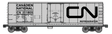 40' Steel Reefer w/Plug Doors - Kit -- Canadian National #211805 (aluminum, black, Noodle Logo)-1