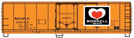 40' Steel Reefer w/Plug Doors - Kit -- Morrell MOEX #10072 (orange, black, red, Heart Logo)