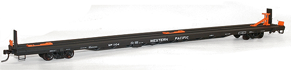 89' TOFC Intermodal Flatcar - Kit -- Western Pacific (black)