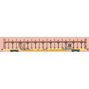 Bi-Level Open Auto Rack -- Union Pacific (yellow)