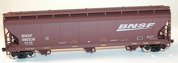 Accuready(TM) 47' ACF 3-Bay Center Flow Covered Hopper Assembled -- Burlington Northern Santa Fe (Modern)