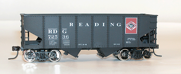 Accuready(TM) USRA 55-Ton Twin Coal Hopper - Assembled -- Reading (red herald)