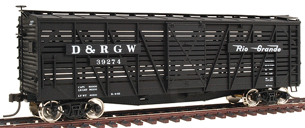 Accuready(TM) 40' Wood Stock Car - Assembled -- Denver & Rio Grande Western #3