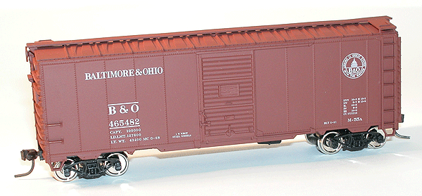 Accuready(TM) AAR 40' Steel Boxcar Assembled -- Baltimore & Ohio