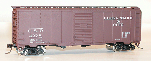 Accuready(TM) AAR 40' Steel Boxcar Assembled -- Chesapeake & Ohio