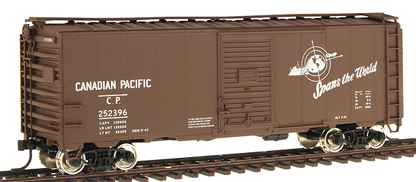 Accuready(TM) AAR 40' Steel Boxcar Assembled -- Canadian Pacific