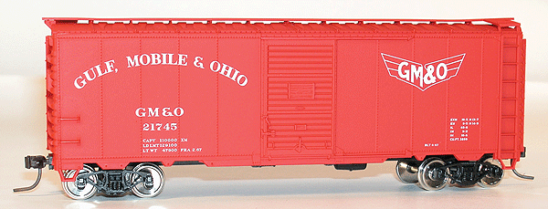 Accuready(TM) AAR 40' Steel Boxcar Assembled -- Gulf Mobile & Ohio