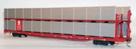 89' Bi-Level Auto Rack Partially Enclosed 3-Pack -- Santa Fe