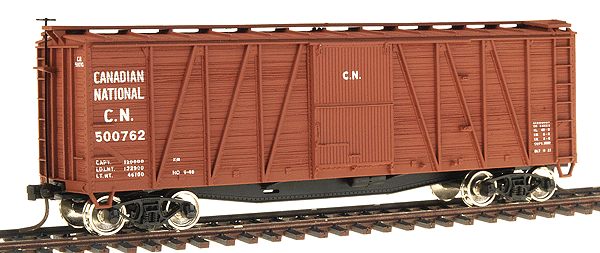 Accuready(TM) 40' Wood Outside-Braced Boxcar - Assembled -- Canadian National