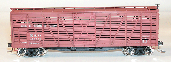 Accuready(TM) 40' Wood Stock Car, Assembled -- Baltimore & Ohio
