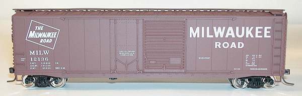 Accuready(TM) AAR 50' Riveted Combination Door Boxcar Assembled -- Milwaukee Road