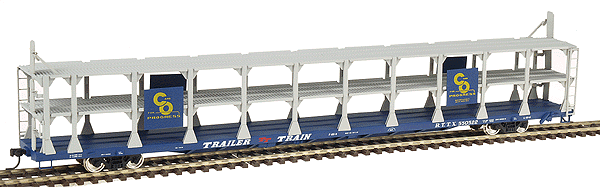 89' Bi-Level Open Auto Rack - Ready to Run -- Chesapeake & Ohio