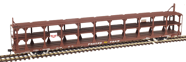 89' Bi-Level Open Auto Rack - Ready to Run -- Gulf Mobile & Ohio