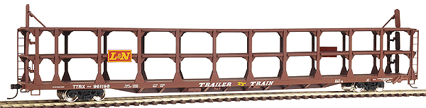 89' Bi-Level Open Auto Rack - Ready to Run -- Lousiville & Nashville