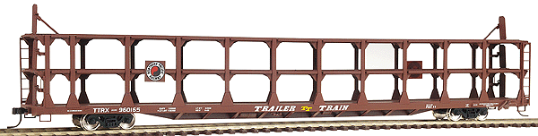 89' Bi-Level Open Auto Rack - Ready to Run -- Northern Pacific