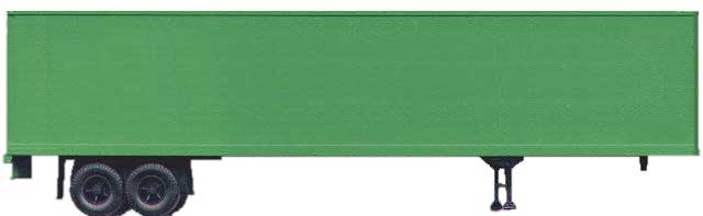 45' Highway Trailer - Kit -- Undecorated (green)
