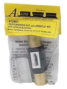 Locomotive Repowering Kit w/Cradle Weights -- For Rail Power Products GP60, GP60B, GP60M, GP40X