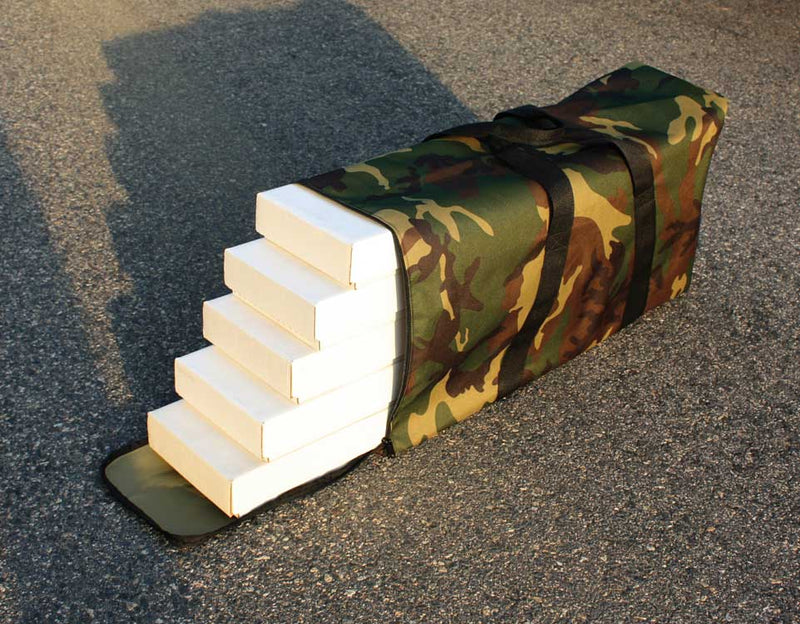 Hobby Tote System w/Camouflage Nylon Carrying Case -- 5 Low-Sided Containers