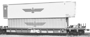 Thrall 5-Unit Double-Stack Container Car w/40' Wells - Kit -- Kit C - Undecorated