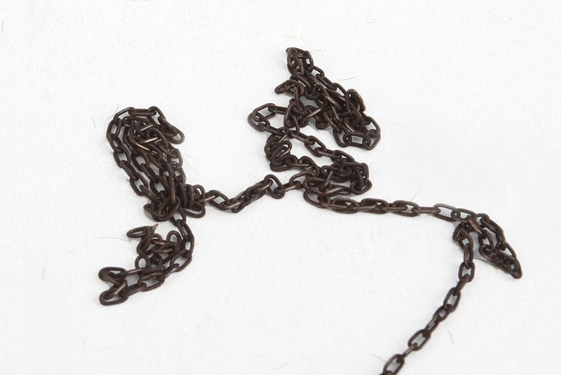 Pre-Blackened Brass Chain - 12"  30.5cm -- 15 Links per Inch