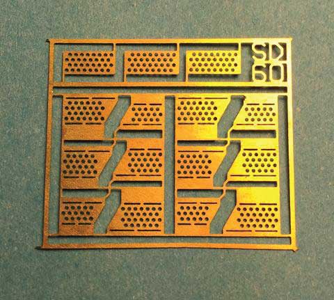Brass Diesel Steps For Railpower Shells -- SD60