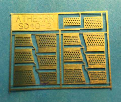 Brass Diesel Steps For Athearn Shells -- SD40-2