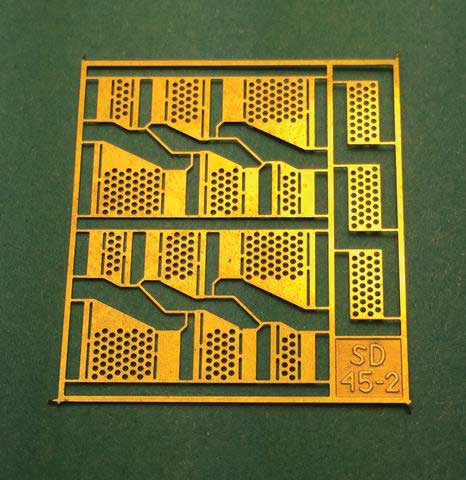 Brass Diesel Steps For Railpower Shells -- SD45-2