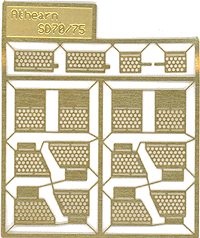 Brass Diesel Steps For Athearn Shells -- SD70/75 3-Step