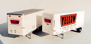 Single 28' Wedge Smoothside Trailer - Undecorated w/Decals -- Yellow Transit (New 1997 Scheme)