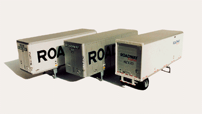 Single 28' Wedge Smoothside Trailer - Undecorated w/Decals -- Roadway