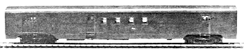 85' Pullman-Standard Streamlined Passenger Car (Undecorated) -- Railway Post Office - Baggage