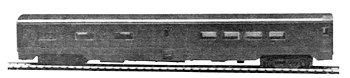 85' Pullman-Standard Streamlined Passenger Car (Undecorated) -- Diner