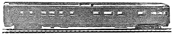 85' Pullman-Standard Streamlined Passenger Car (Undecorated) -- Observation