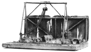 A-Frame With Chain Hoist -- Includes brass parts and copper chain