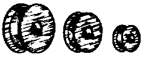 Wooden reels w/cable   3/