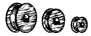 Wooden reels w/cable   3/