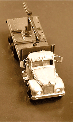 Mack B61 Universal Tractor -- 3-Axle Concrete Block Truck w/Boom