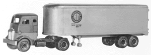 Tractor/Trailer Mack -- Cabover Universal Tractor & Chassis w/30' Highliner Round Nose Van